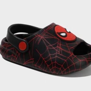 Spider-Man Black and Red Spider Sandals Size 1